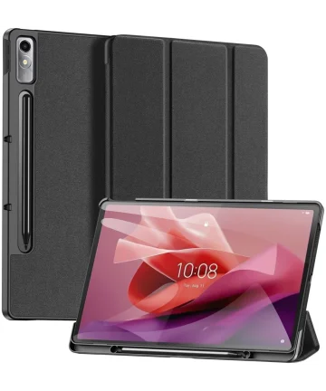 Dux Ducis Domo Lenovo Tab P12 Hoes Tri-Fold Book Case Zwart Hoesjes