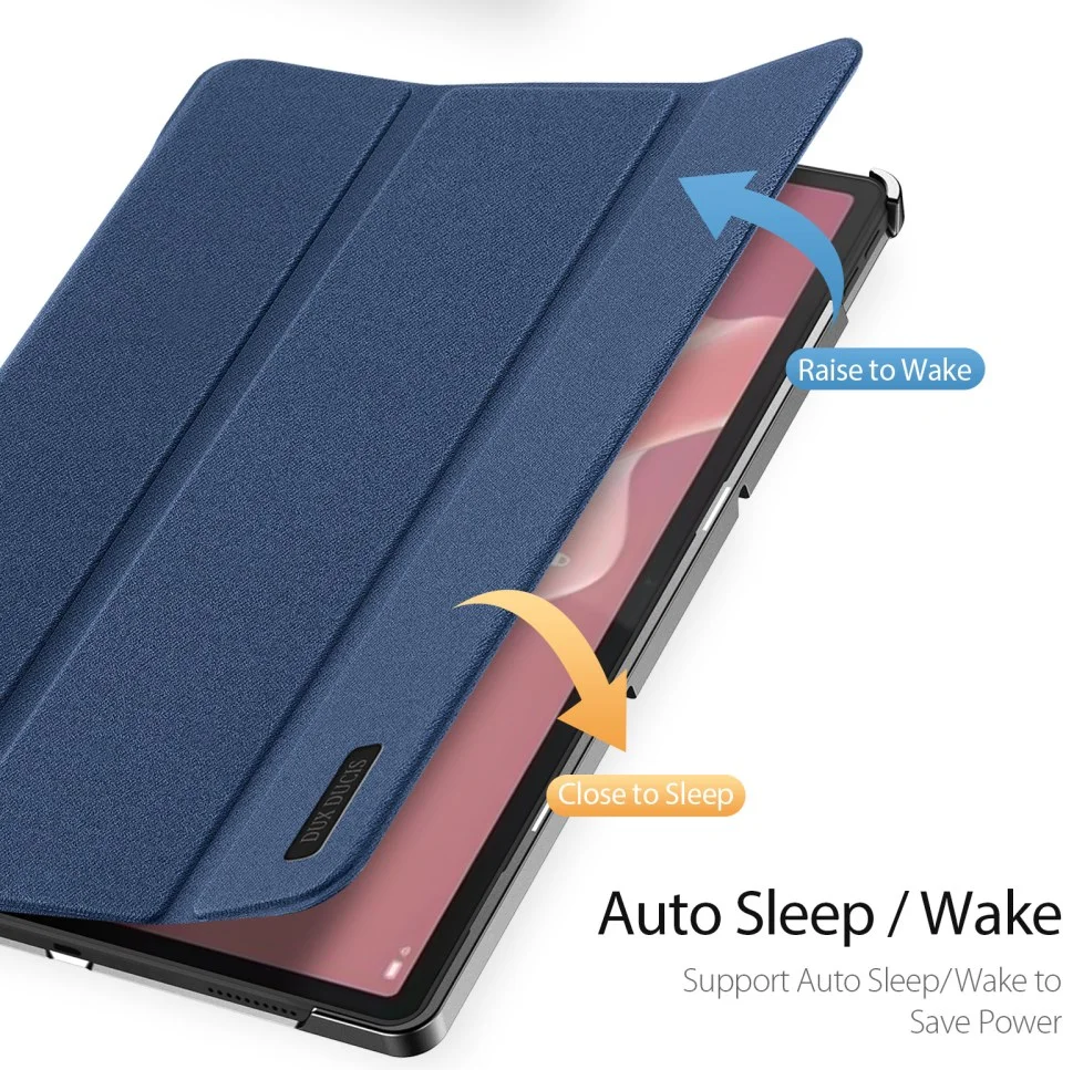Dux Ducis Domo Lenovo Tab P12 Hoes Tri-Fold Book Case Blauw afbeelding 4