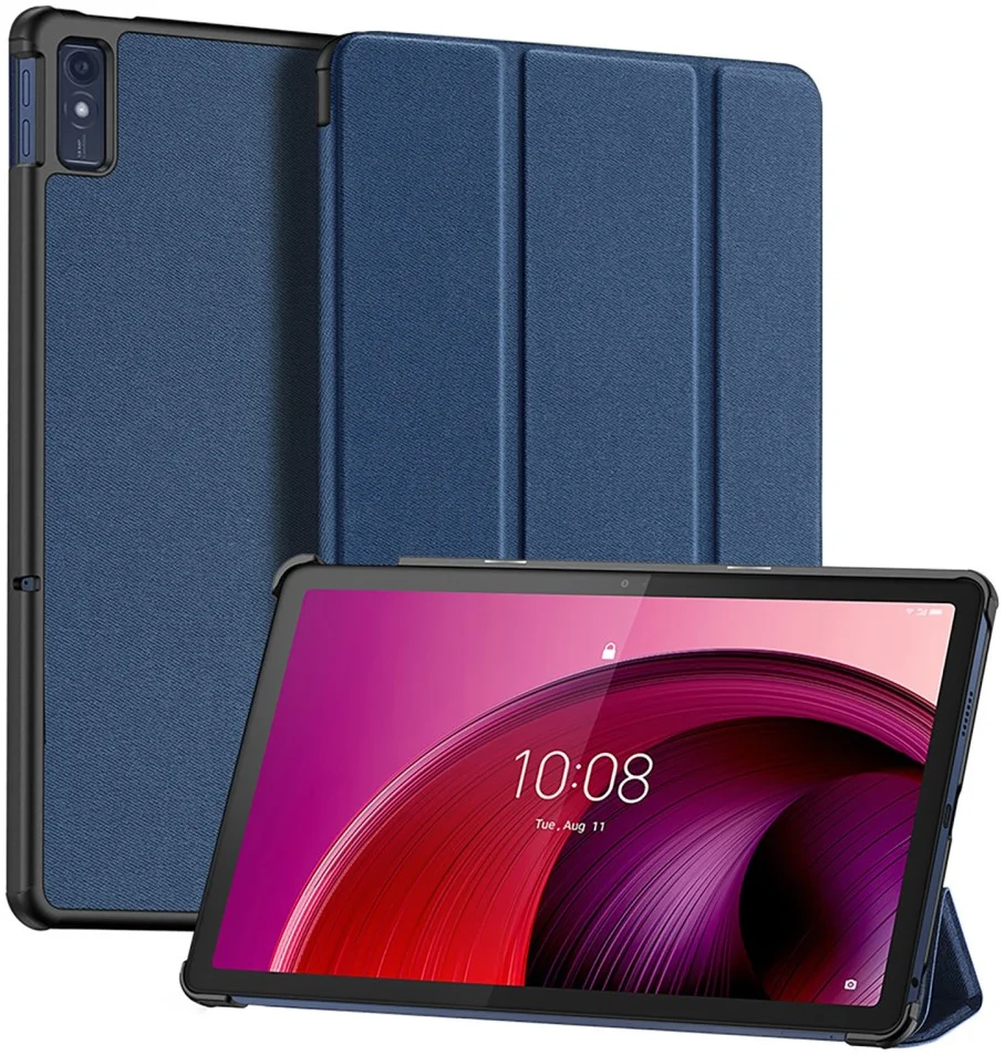 Dux Ducis Domo Lenovo Tab M10 5G Hoes Tri-Fold Book Case Blauw afbeelding 1