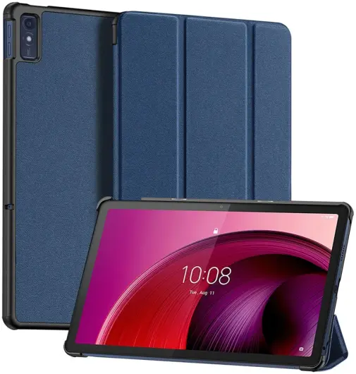 Dux Ducis Domo Lenovo Tab M10 5G Hoes Tri-Fold Book Case Blauw afbeelding 1