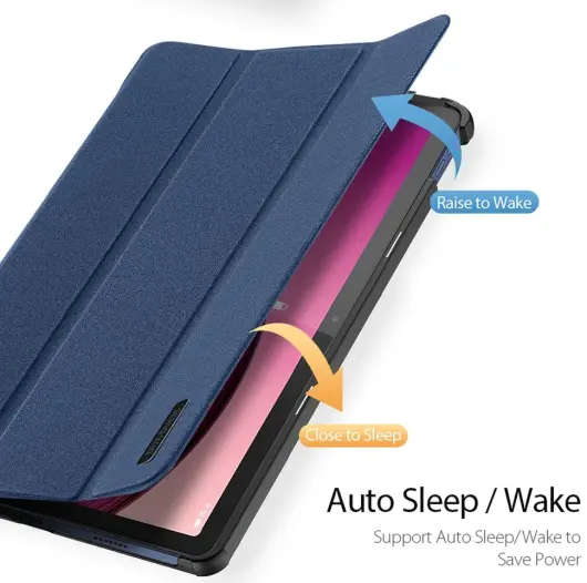 Dux Ducis Domo Lenovo Tab M10 5G Hoes Tri-Fold Book Case Blauw afbeelding 2