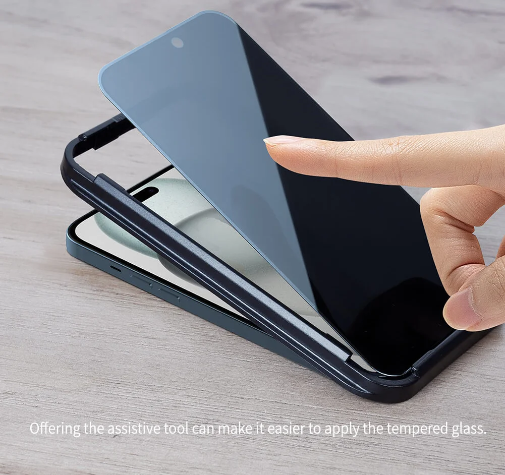 Nillkin Guardian iPhone 15 Plus/15 Pro Max Privacy Glass met Frame afbeelding 4
