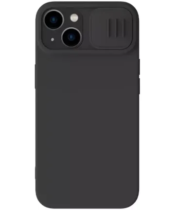 Nillkin Apple iPhone 15 Hoesje MagSafe Siliconen Camera Slider Zwart Hoesjes