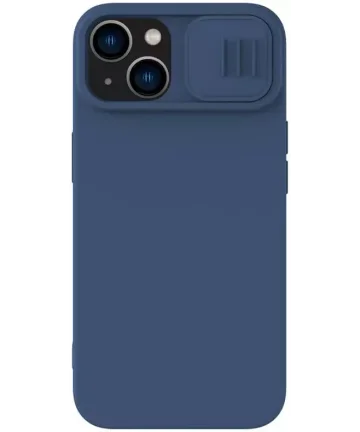 Nillkin Apple iPhone 15 Hoesje MagSafe Siliconen Camera Slider Blauw Hoesjes