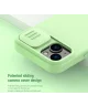 Nillkin Apple iPhone 15 Hoesje MagSafe Siliconen Camera Slider Blauw