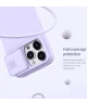 Nillkin Siliconen iPhone 15 Pro Hoesje MagSafe Camera Slider Paars