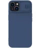Nillkin iPhone 15 Plus Hoesje MagSafe Siliconen Camera Slider Blauw