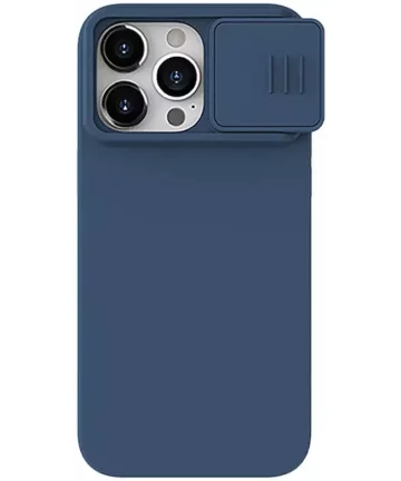 Nillkin iPhone 15 Pro Max Hoesje MagSafe Camera Slider Blauw Hoesjes