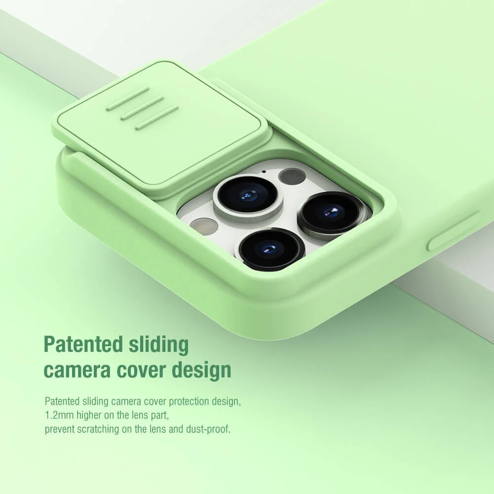 Nillkin iPhone 15 Pro Max Hoesje MagSafe Camera Slider Blauw afbeelding 5
