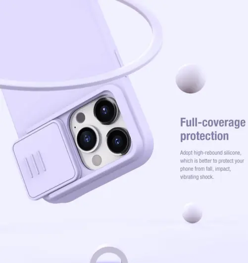 Nillkin iPhone 15 Pro Max Hoesje MagSafe Camera Slider Blauw afbeelding 6