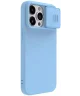 Nillkin iPhone 15 Pro Max Hoesje MagSafe Camera Slider Lichtblauw