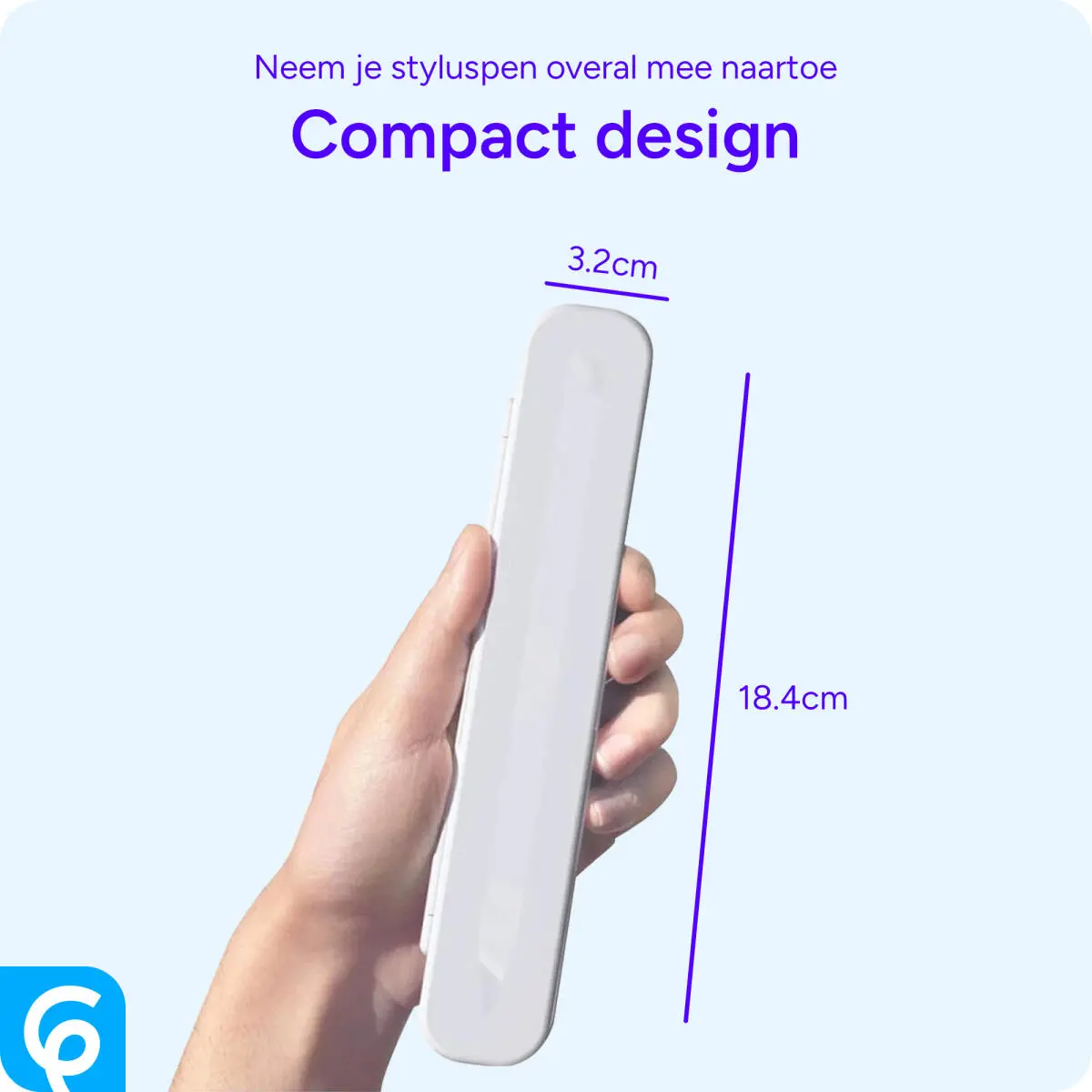 Apple Pencil (1 & 2 Generatie) Houder Hoesje Blauw afbeelding 3