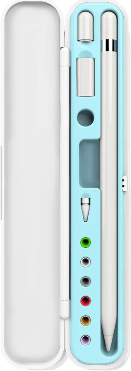 Apple Pencil (1 & 2 Generatie) Houder Hoesje Blauw afbeelding 1