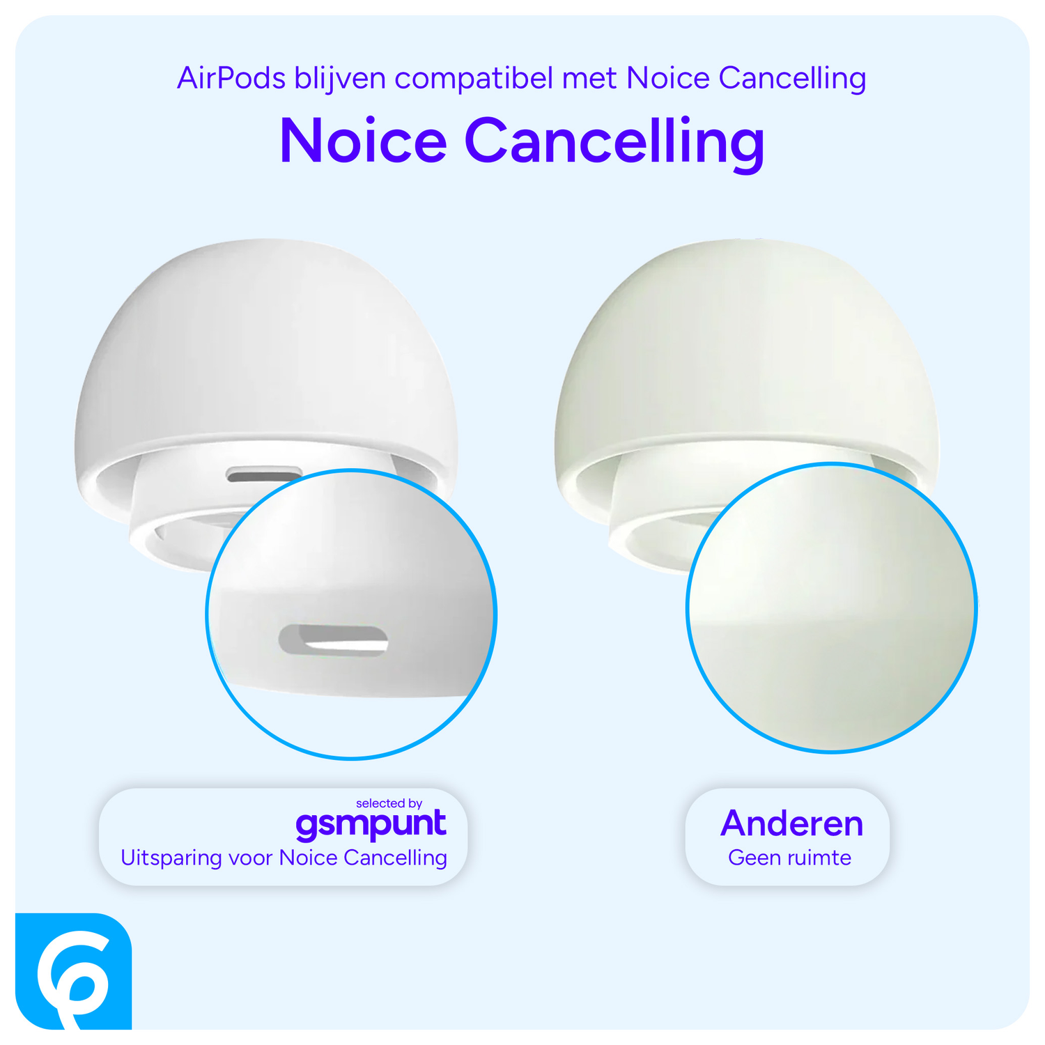 3 Pack AirPods Pro (1e & 2e Generatie) Siliconen Dopjes Tips Medium afbeelding 3