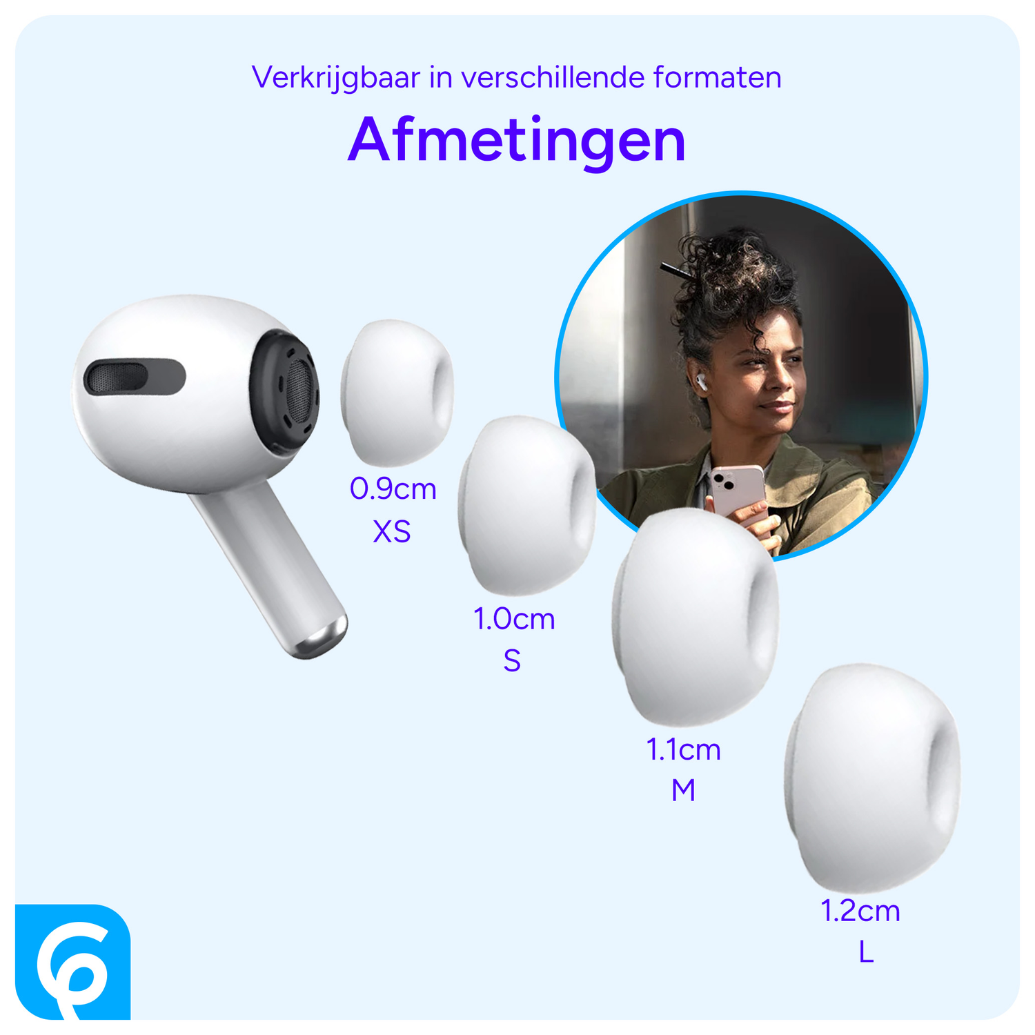 3 Pack AirPods Pro (1e & 2e Generatie) Siliconen Dopjes Tips Medium afbeelding 6