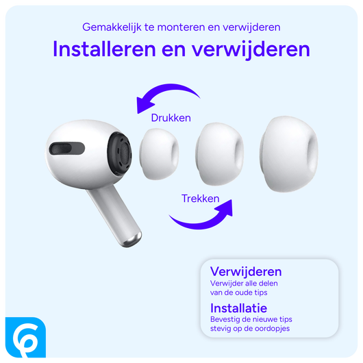 3 Pack AirPods Pro (1e & 2e Generatie) Siliconen Dopjes Tips Medium afbeelding 4