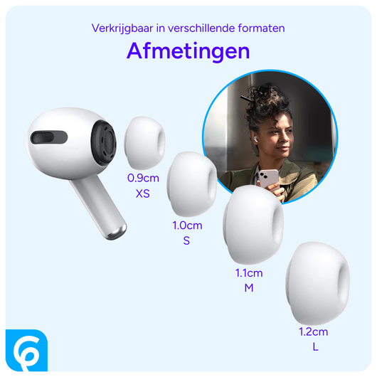 3 Pack AirPods Pro (1e & 2e Generatie) Siliconen Dopjes Tips Medium afbeelding 6