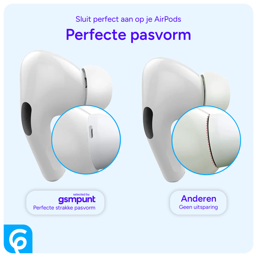 3 Pack AirPods Pro (1e & 2e Generatie) Siliconen Dopjes Tips Medium afbeelding 2