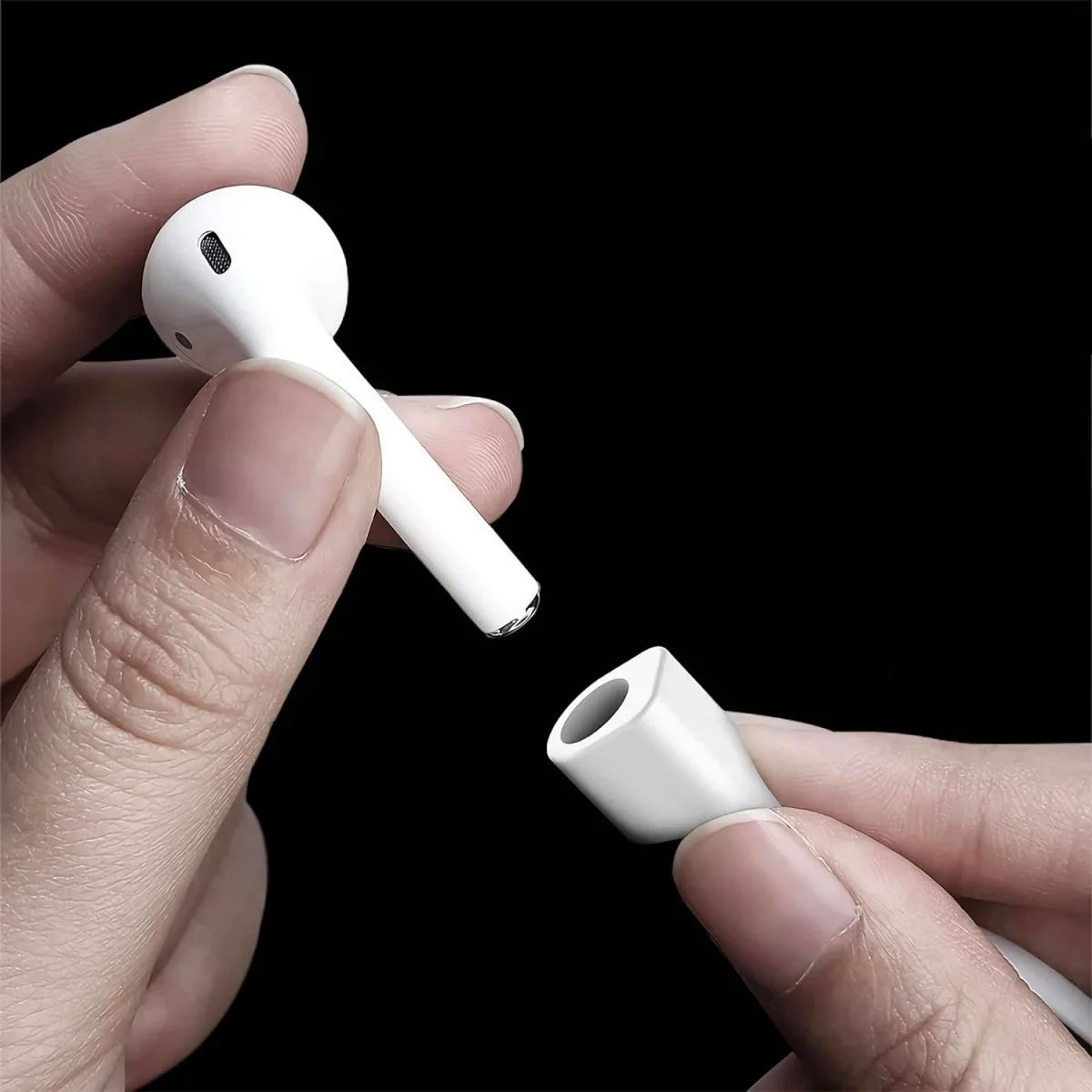 Magnetisch Oordopjes Koord - Siliconen Strap AirPods/AirPods Pro Wit afbeelding 4
