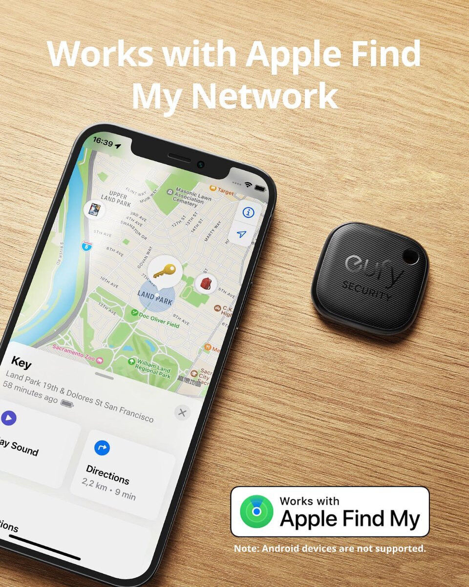 Anker Eufy Smart Tracker Link met Apple Zoek Mijn-app Zwart (1-Pack) afbeelding 2