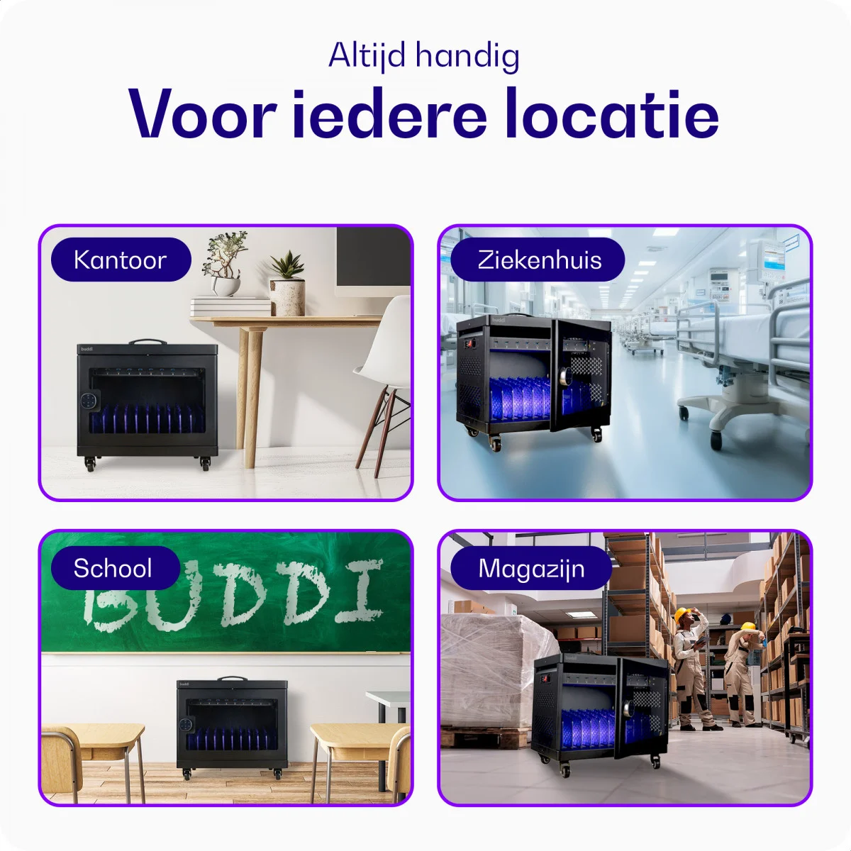 Buddi Collect Oplaadstation Kast voor 10 Tablets / Smartphones / Laptops afbeelding 4
