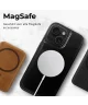Rosso Elite iPhone 15 Hoesje MagSafe Book Case Echt Leer Zwart