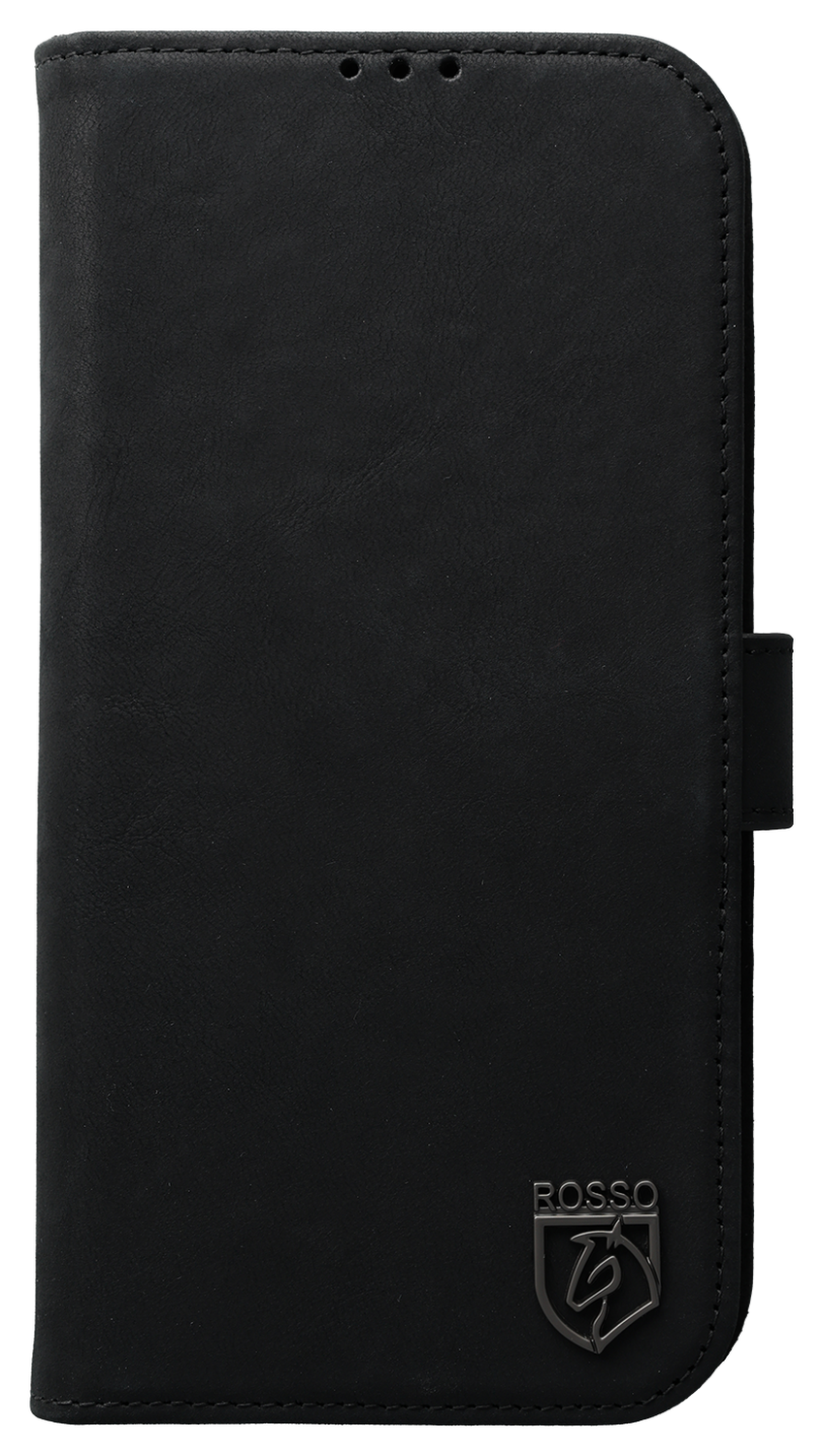 Rosso Elite iPhone 15 Hoesje MagSafe Book Case Echt Leer Zwart afbeelding 11