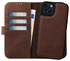Rosso Elite iPhone 15 Hoesje MagSafe Book Case Echt Leer Bruin afbeelding 1