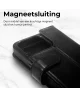 Rosso Elite iPhone 15 Pro Max Hoesje MagSafe Book Case Leer Zwart