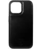 Rosso Elite iPhone 14 Hoesje MagSafe Book Case Echt Leer Zwart