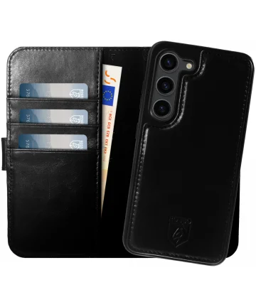 Rosso Elite Samsung Galaxy S23 Hoesje MagSafe Book Case Zwart Hoesjes