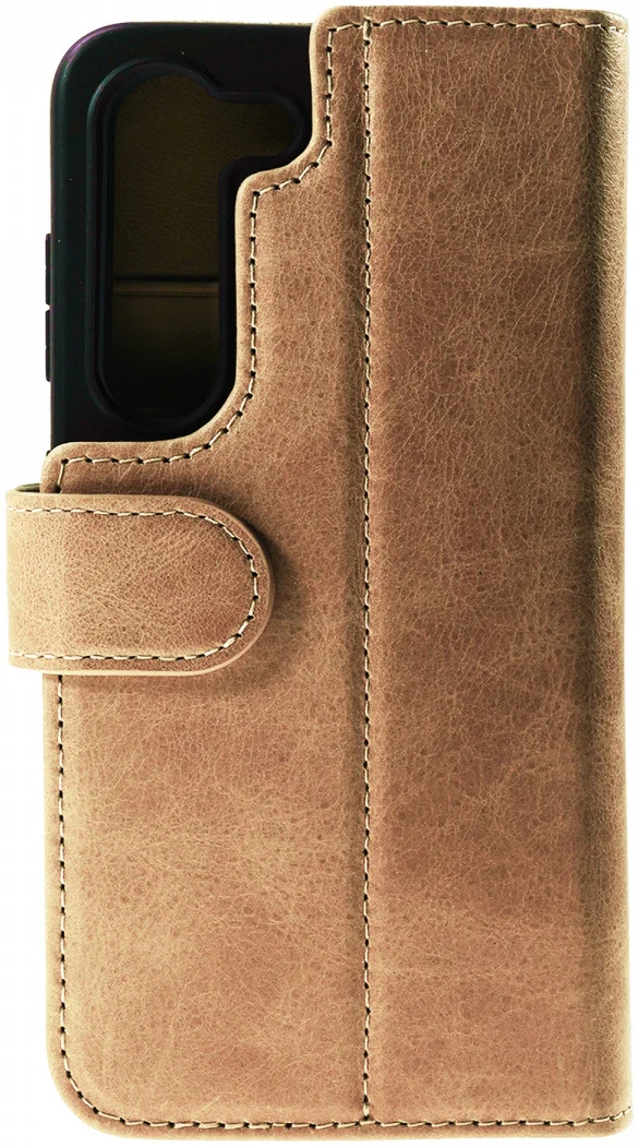 Rosso Elite Samsung Galaxy S23 Hoesje MagSafe Book Case Lichtbruin afbeelding 14