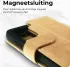 Rosso Elite Samsung Galaxy S23 Hoesje MagSafe Book Case Lichtbruin afbeelding 7
