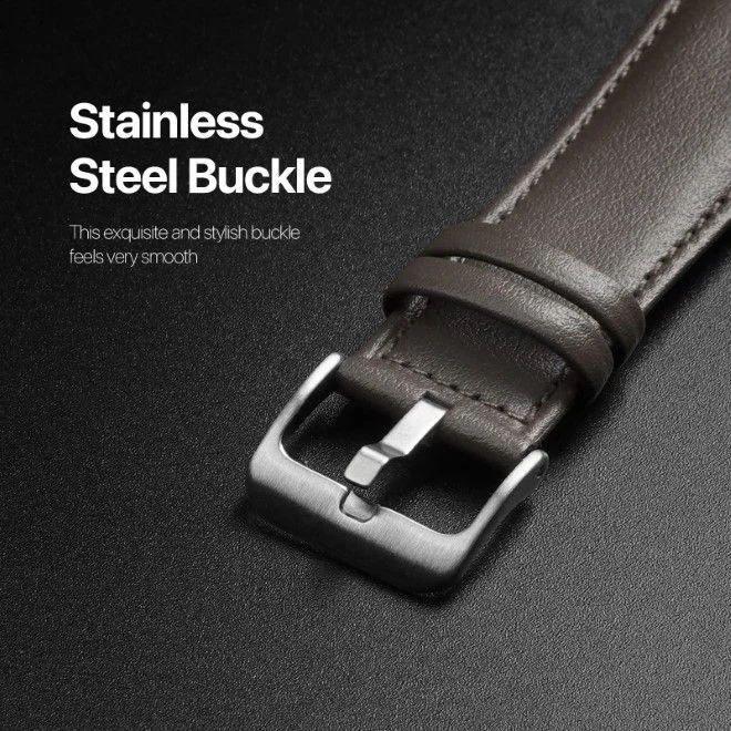 Dux Ducis - YS Leren Apple Watch Bandje - 38MM/40MM/41MM/42MM - Grijs afbeelding 7