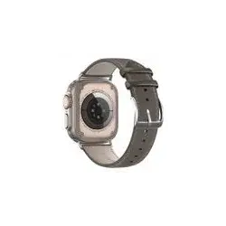 Dux Ducis - YS Leren Apple Watch Bandje - 38MM/40MM/41MM/42MM - Grijs afbeelding 2