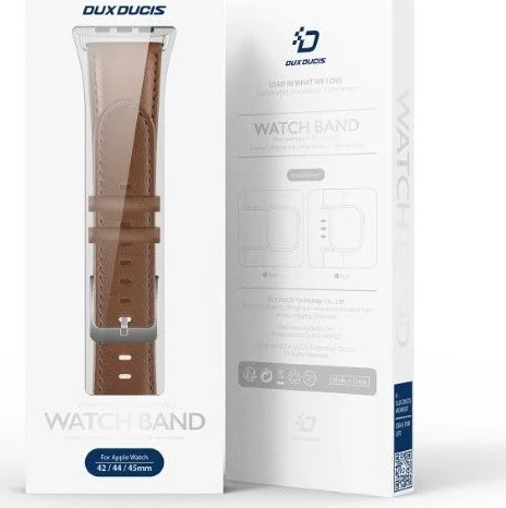 Dux Ducis - YS Leren Apple Watch Bandje - 38MM/40MM/41MM/42MM - Bruin afbeelding 10