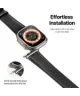 Dux Ducis YS - Leren Apple Watch Bandje - 42MM/44MM/45MM/49MM - Zwart
