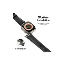 Dux Ducis YS - Leren Apple Watch Bandje - 42MM/44MM/45MM/46MM/49MM - Zwart afbeelding 9