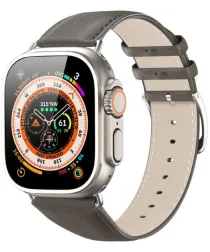 Dux Ducis YS Leren Apple Watch 42MM/44MM/45MM Bandje Grijs