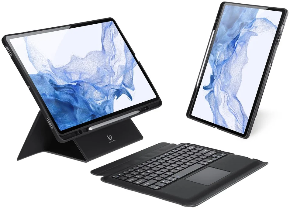 Dux Ducis Samsung Galaxy Tab S8+ / S7 FE / S7+ Toetsenbord Hoes afbeelding 1