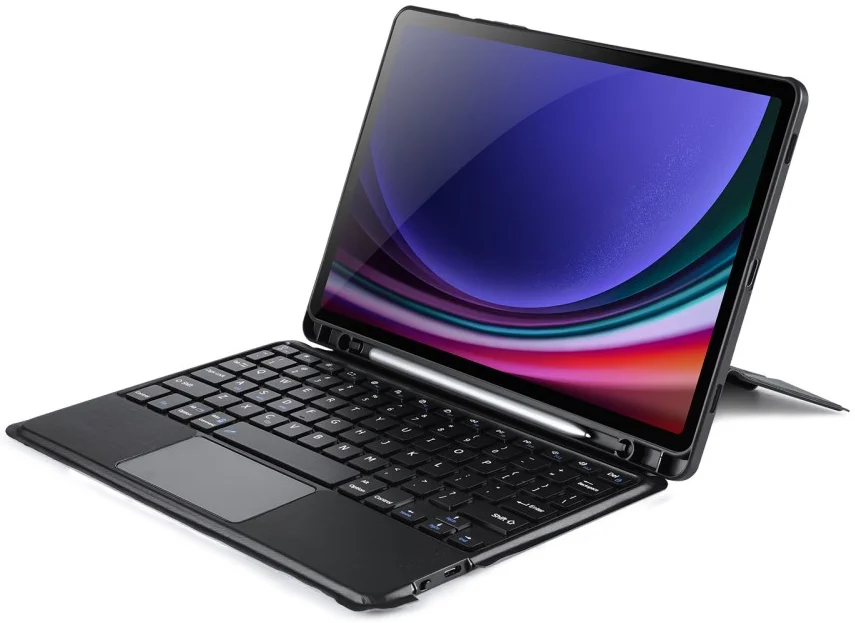 Dux Ducis Samsung Galaxy Tab S9 Hoes Bluetooth Toetsenbord Zwart afbeelding 2