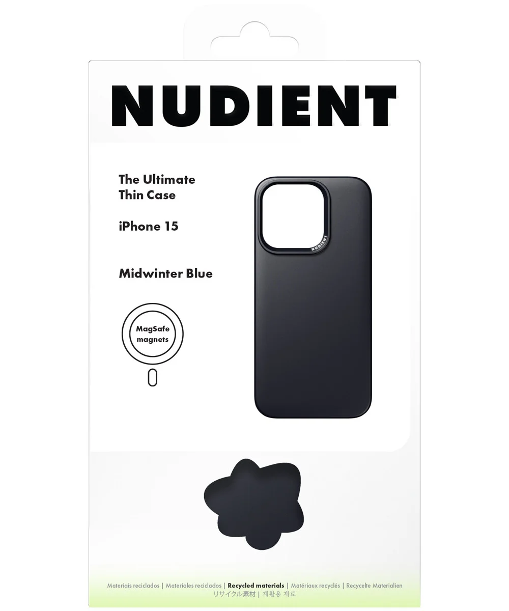 Nudient Thin Case V3 Apple iPhone 15 Hoesje MagSafe Blauw afbeelding 9