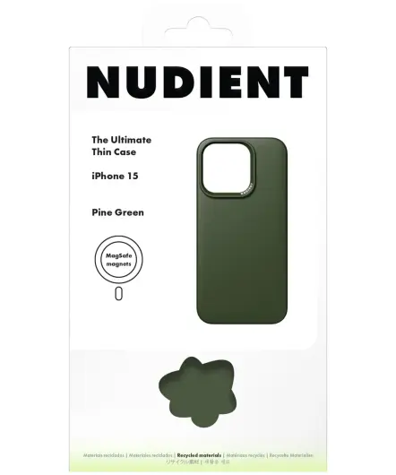 Nudient Thin Case V3 Apple iPhone 15 Hoesje MagSafe Groen afbeelding 10
