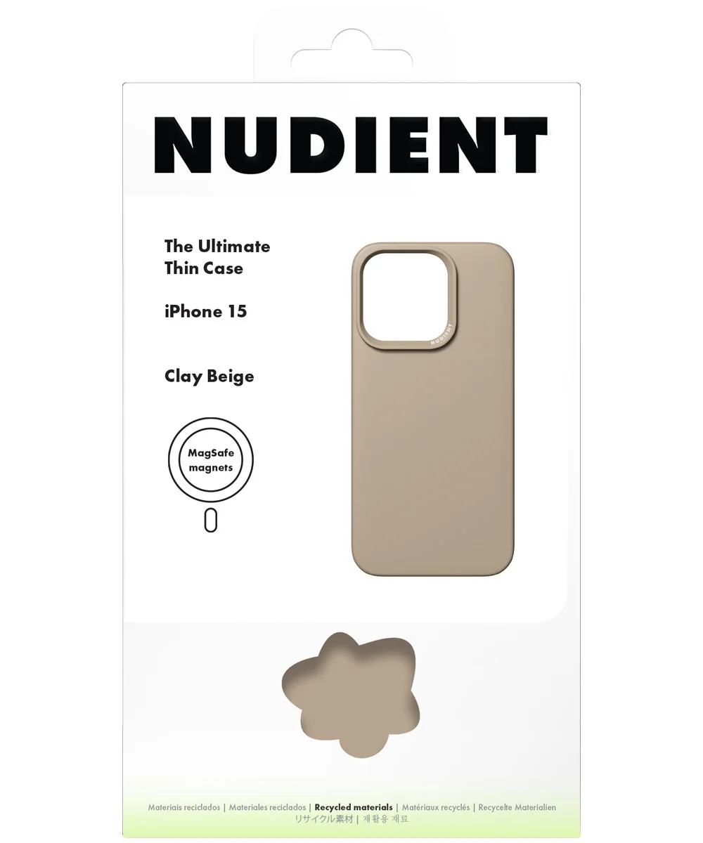 Nudient Thin Case V3 Apple iPhone 15 Plus Hoesje MagSafe Beige afbeelding 8