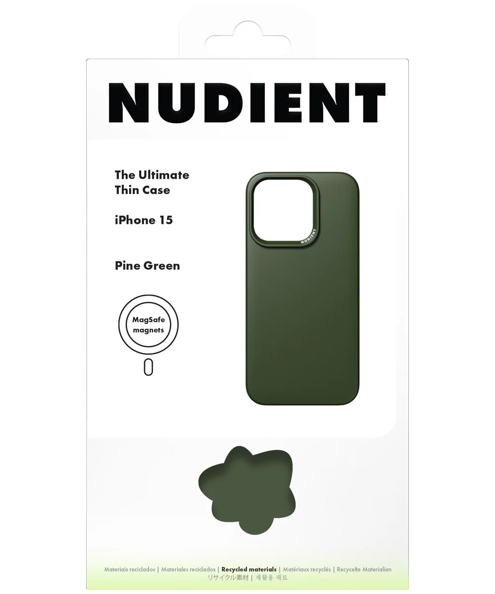 Nudient Thin Case V3 Apple iPhone 15 Plus Hoesje MagSafe Groen afbeelding 8