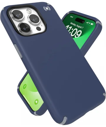 Speck Presidio2 Pro iPhone 15 Pro Hoesje MagSafe Back Cover Blauw Hoesjes