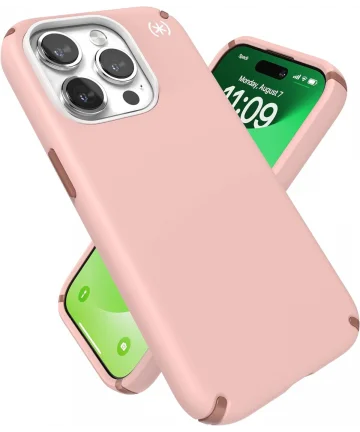 Speck Presidio2 Pro iPhone 15 Pro Hoesje MagSafe Back Cover Roze Hoesjes