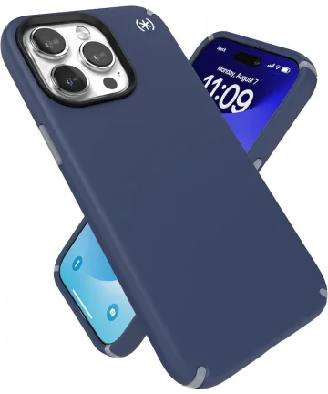Speck Presidio2 Pro iPhone 15 Pro Max Hoesje MagSafe Back Cover Blauw Hoesjes