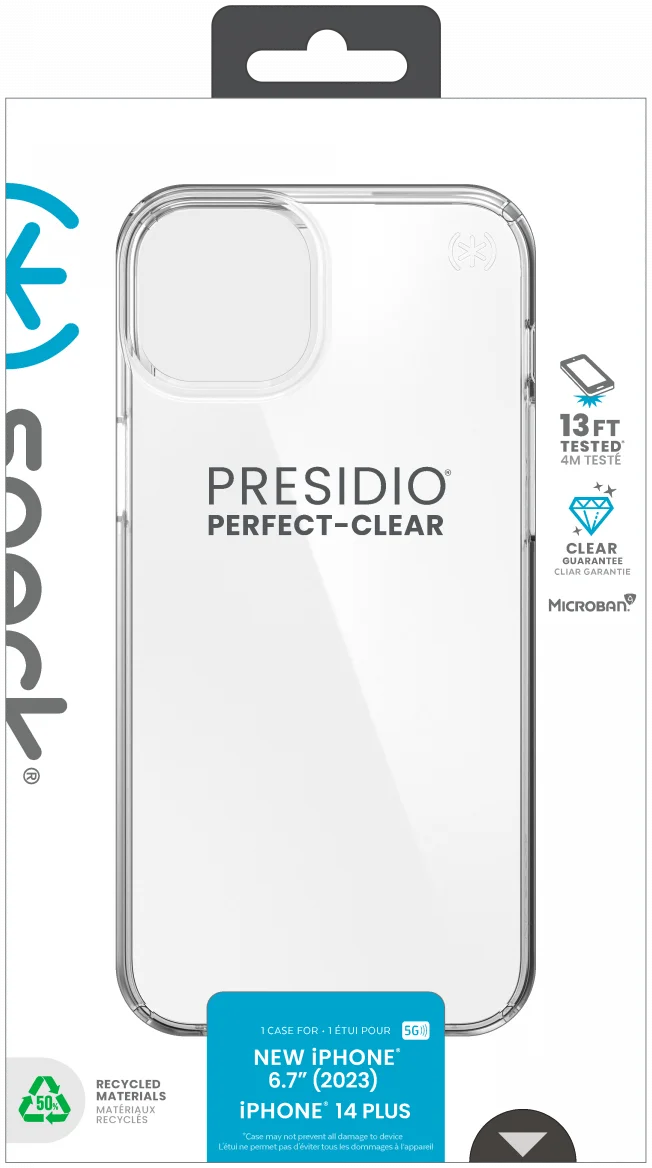 Speck Presidio Perfect Clear iPhone 15 Plus Hoesje Transparant afbeelding 13