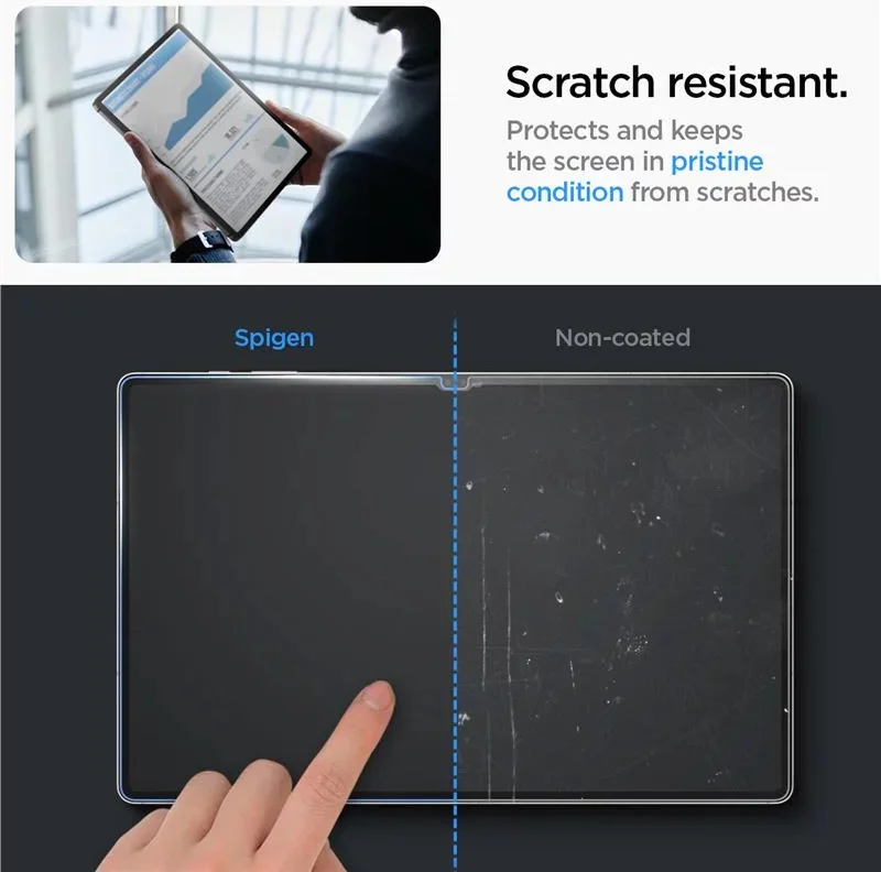 Spigen EZ Fit Glas.tR Samsung Galaxy Tab S9 Ultra Screen Protector afbeelding 4